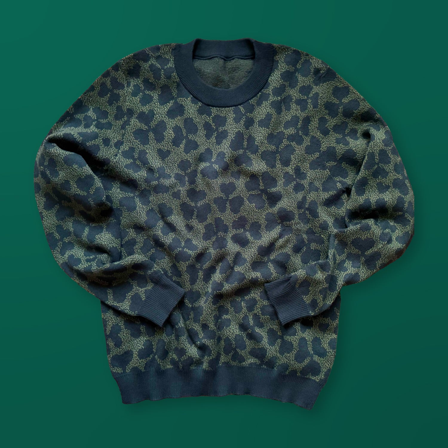 Four Leaf Clover graphic knit sweater — artist-designed lucky clover knitwear by Jedd, original designer fashion