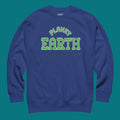 A navy blue sweatshirt that reads Planet Earth